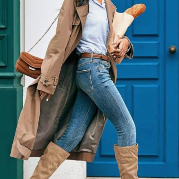 Suede knee high boots - Picture 3 of 7